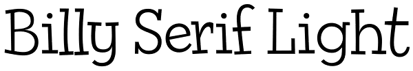 Billy Serif Light Font
