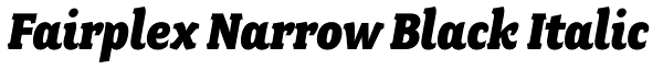 Fairplex Narrow Black Italic Font