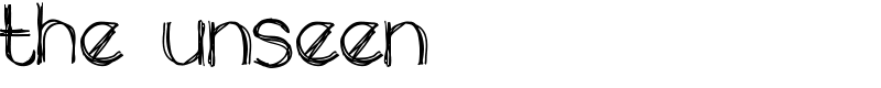 the unseen Font