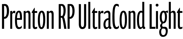 Prenton RP UltraCond Light Font