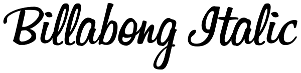 Billabong Italic Font