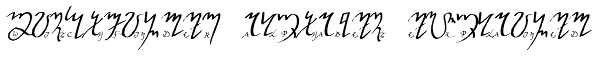 Witchfinder Alphabet Explained Font