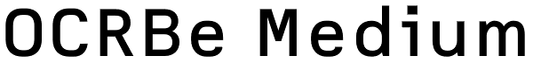 OCRBe Medium Font