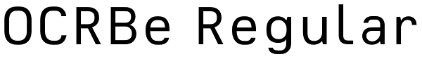 OCRBe Regular Font
