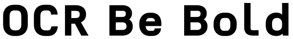 OCR Be Bold Font