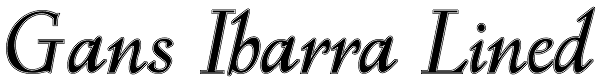 Gans Ibarra Lined Font