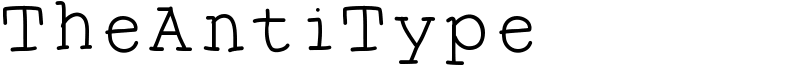 TheAntiType Font