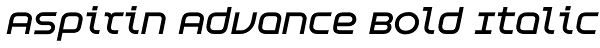 Aspirin Advance Bold Italic Font