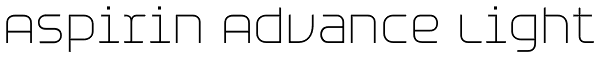Aspirin Advance Light Font