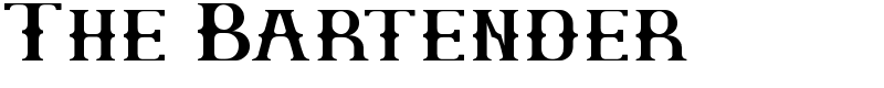The Bartender Font