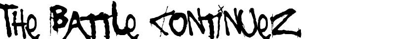 The Battle Continuez Font