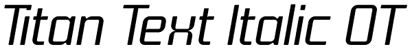 Titan Text Italic OT Font