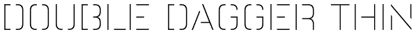 Double Dagger Thin Font
