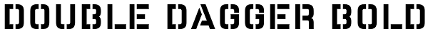 Double Dagger Bold Font