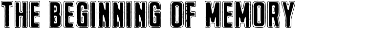 The Beginning Of Memory Font