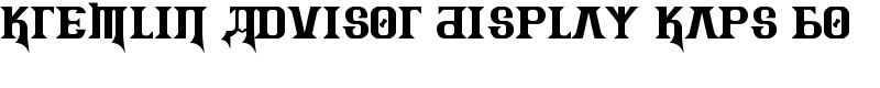 Kremlin Advisor Display Kaps Bo Font