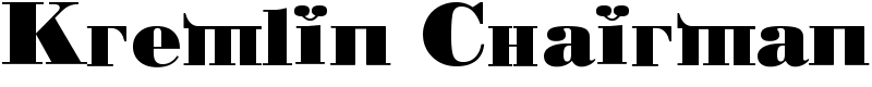 Kremlin Chairman Font