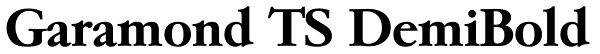 Garamond TS DemiBold Font