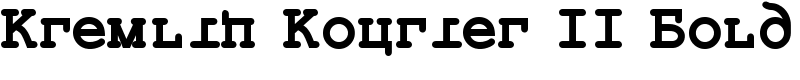 Kremlin Kourier II Bold Font