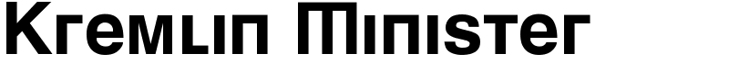 Kremlin Minister Font