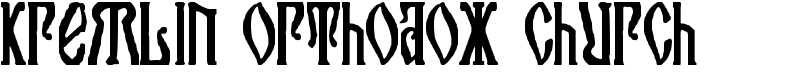 Kremlin Orthodox Church Font