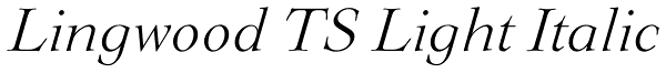Lingwood TS Light Italic Font