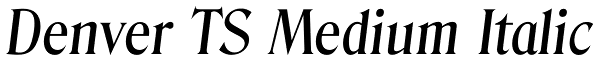 Denver TS Medium Italic Font