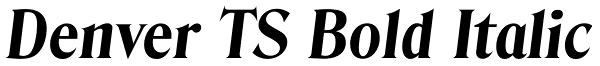 Denver TS Bold Italic Font