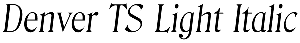 Denver TS Light Italic Font