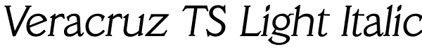 Veracruz TS Light Italic Font