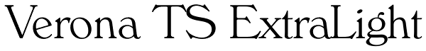 Verona TS ExtraLight Font