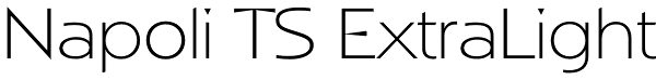 Napoli TS ExtraLight Font