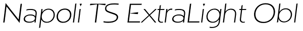 Napoli TS ExtraLight Obl Font