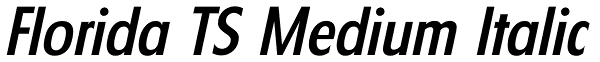 Florida TS Medium Italic Font