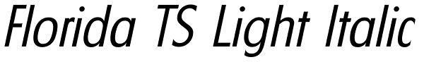 Florida TS Light Italic Font