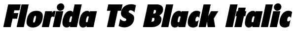 Florida TS Black Italic Font
