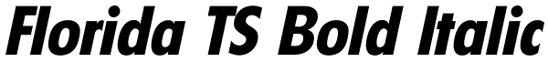Florida TS Bold Italic Font