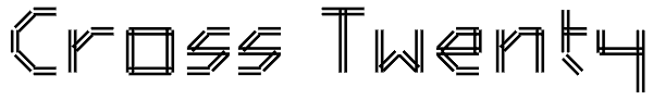 Cross Twenty Font