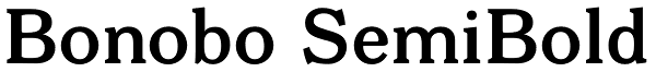 Bonobo SemiBold Font