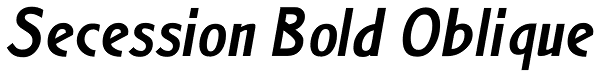 Secession Bold Oblique Font