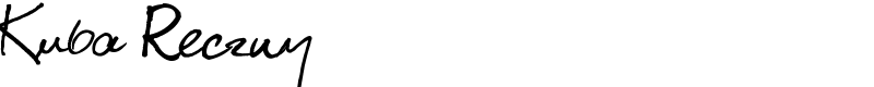 Kuba Reczny Font