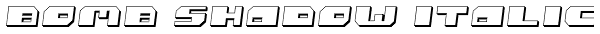 Bomb Shadow Italic Font