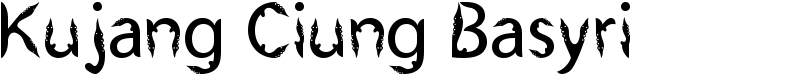 Kujang Ciung Basyri Font