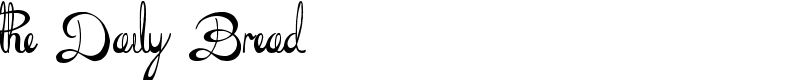 the Daily Bread Font