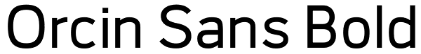Orcin Sans Bold Font