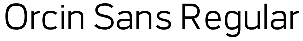 Orcin Sans Regular Font