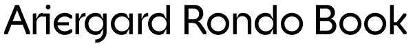 Ariergard Rondo Book Font