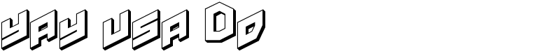 YAY USA 3D Font