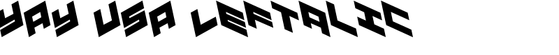 YAY USA Leftalic Font