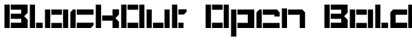 BlockOut Open Bold Font